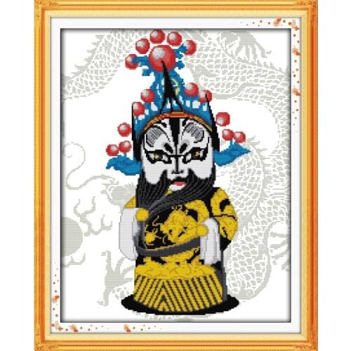 A Character Type In Beijing Opera (2) Chinese Cross Stitch Kits Ecological Cotton Printed DMC 14 DIY Gift Christmas Decoration