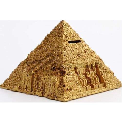 ANCIENT EGYPT PYRAMID MONEY BOX FIGURINE COIN PIGGY BANK CREATIVE RESIN ART&CRAFT HOME DECORATION BIRTHDAY GIFT R3682