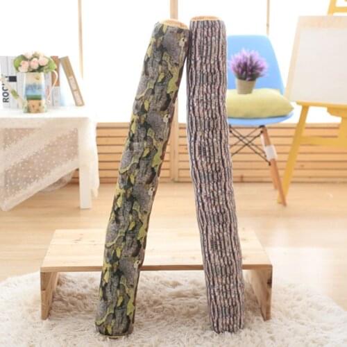 Nooer Creative Soft Tree Trunk Stuffed Plush Toy Tree Stump Doll Long Wood Log Bed Sleep Nap Pillow Cushion For Children Kids