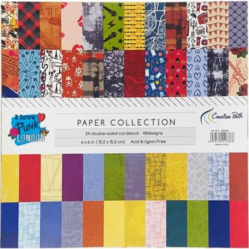 Crzcrafter 152x152mm 6 Inch Scrapbooking Paper Pad 40 Sheets Craft Paper Background Pack Acid Free