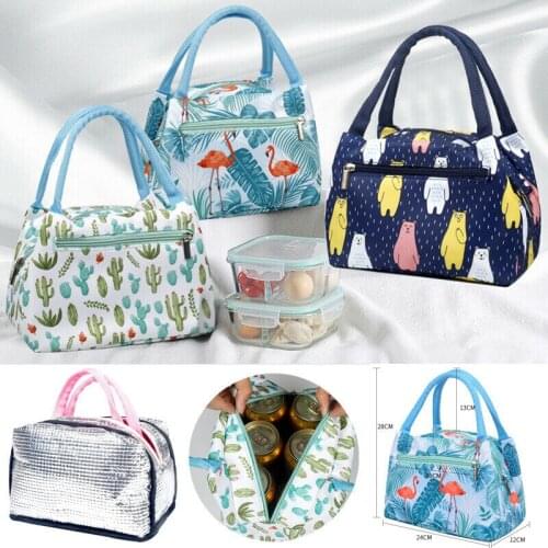 Oilproof Cute Women Ladies Girls Kids Portable Insulated Lunch Bag Box Picnic Tote Anti-Cooler Bag