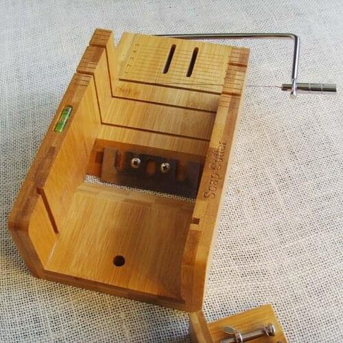 Multi-function Adjustable Bamboo Soap Mold Handmade Loaf Cutter Mold + Beveler Planer Wire Slicer for Making Loaf Cake Soap H55A