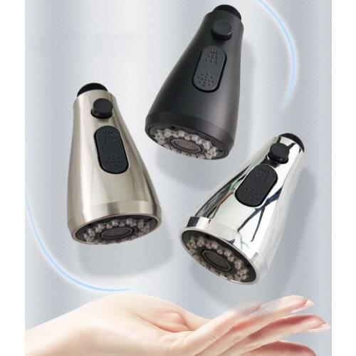 Kitchen Tap Sprayer Spout Matte1PC Black Pull Down Faucet Spray Head Kitchen Sink Faucet Nozzle Replacement Part Faucet Head