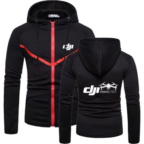 2021 Dji Mavic Pilot Logo Men New Comfortable Wild Zipper Casual Hooded Sweatshirt Fitness Sweatshirts Solid Color Style Coats