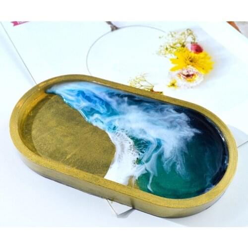 2021 New DIY Tray Resin Mold Craft Oval Tray Mold DIY Epoxy Mold Silicone Resin Mold Jewerly Plate Dish Casting Mold Craft Tools