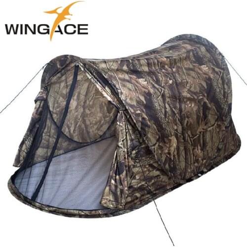 Outdoor Camping Pop Up Tent Ultralight Portable Camouflage AutomaticTent 1 Person Hunting Fishing Beach Hiking Tents 2KG