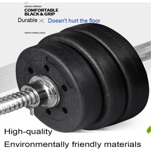 Environmental Protection Barbell Rubber Coated Dumbbell Slices Counterweight Slices 2.9cm Small Hole Weight Barbell Slices Exerc