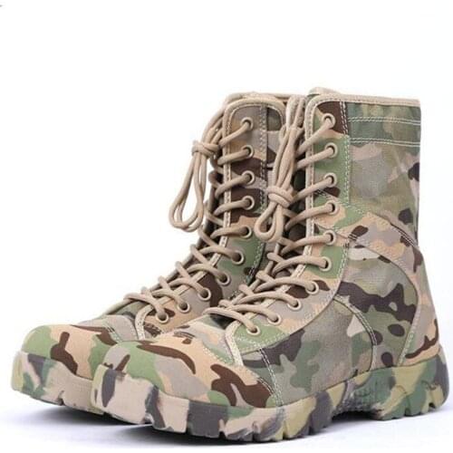 Tactical Mens Military Boots Women Mountain Hiking Desert Boots Men Camouflage Breathable Work Shoes Combat Hunting Shoes