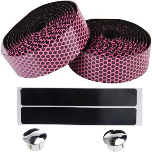 Bicycle Handlebar Tape Road Mountain Bike Handle Wraps Bar Plug Non-Slip Sponge Strap Faux Leather Wrap Cycling Parts