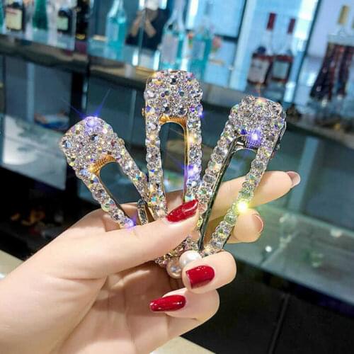Hairpin Fashion Hair Bobby Pearl Girls Clips Accessories Barrette Crystal
