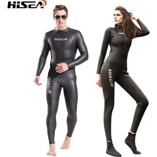 HISEA 3mm Women Triathlon Sharkskin Wetsuit High elastic Smooth skin neoprene soft leather fabric Diving suit