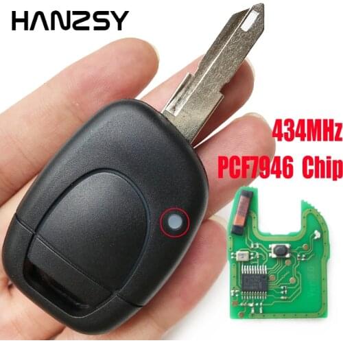 1 Buttons Remote Key 434MHz PCF7946 Chip Car key For Renault Master Kangoo Clio Twingo with NE72 Blade