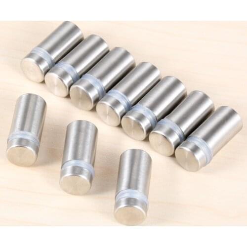10Pcs 12*25mm Stainless Steel Stand Off Bolts Decorative Mirror Nails Glass Sign Advertisement Screws Fixing Standoffs Pin Mount