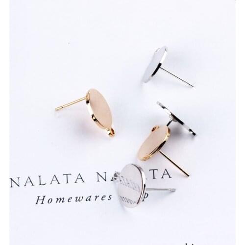 10pcs Round Hanging Hook Stud Ear For Women Fashion Earrings Diy Jewelry Making Earrings Accessories