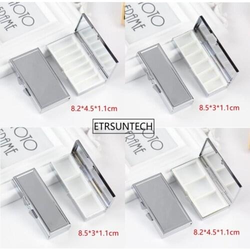 100pcs 7styles Portable Durable Metal Medicine Organizer Holder Container Tablet Pill Box Case F3207