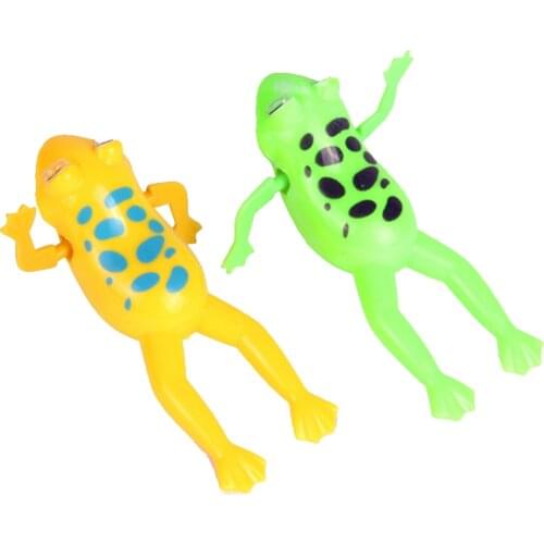 2 Pcs Cartoon Frog Baby Paddle Clockwork Toys Pool Bathing Toys Wind-Up Toy Float Water Swimming Baby Toddler Bath Diver Toys