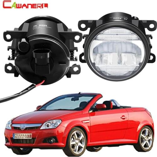 2in1 LED Fog Light Daytime Running Lamp For Opel Tigra TwinTop Convertible 2004 2005 2006 Car Front Bumper Fog Light DRL 12V