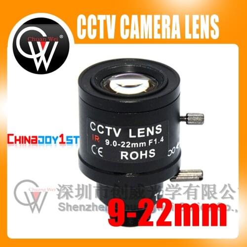 5pcs/lot 9-22mm lens Varifocal Fixed Iris Infra Red CCTV Camera Zoom Board CCTV Lens For CCTV Camera