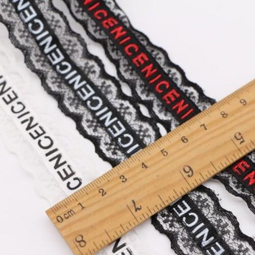 5 yards NICE Letter Printed Lace Ribbon for Diy Craft Hair wear Bag Clothing Accessories Decoration Trims
