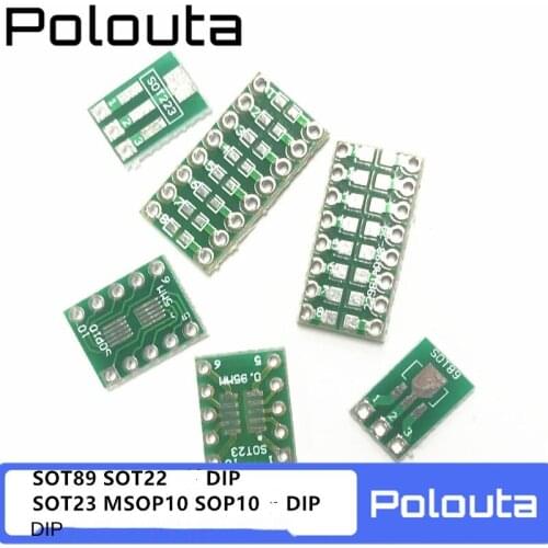 50 Pcs Wide Body Patch To In-line DIP 0.65/1.27mm Adapter Board 0805 0603 0402 Pcb Prototype Diy Electronic Triac Circuit Board