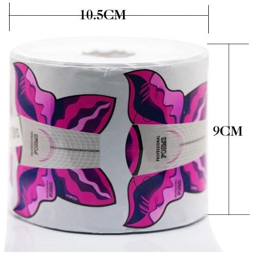 500pcs/Roll Butterfly 500PCS Nail Art Guide Form Acrylic Sticke Decoration Tool UV Gel Tips Extension