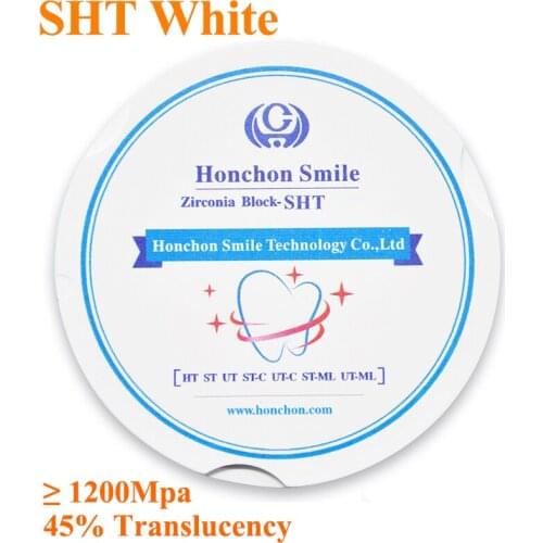 95*10-25mm 1200MPA Super High Translucentcy dental zirconia for Zirkonzahn CAD CAM Machine