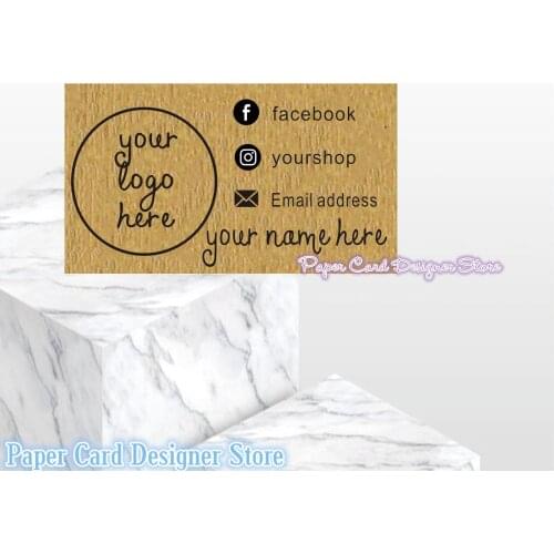 Custom Thank You for Your Order Cards Kraft Paper Thanks Greeting Card Appreciation Cardstock for Small Business Owners Sellers