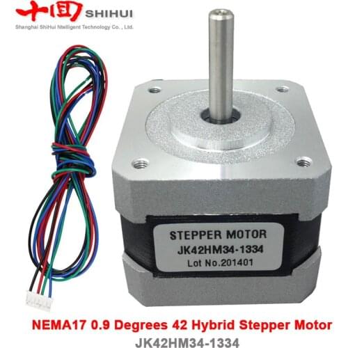 2 Phase NEMA17 Hybird Stepper Motor 0.9Degree 34mm 22N.Cm 1.3A 42BYGH 4-Lead For DIY 3D Printer Engraving Machine CNC Kit