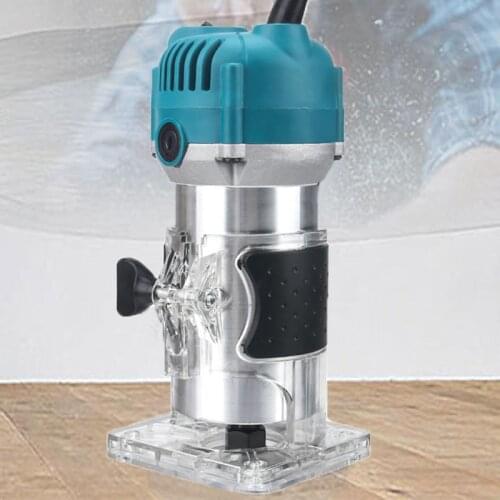 800W Router Electric Hand Trimmer Wood Router 1/4" Collets Woodworking Tool Laminate Trimmer
