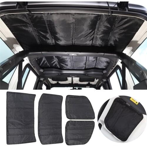 Headliner Roof Heat Insulation Sound Deadener Cotton Cover for Jeep Wrangler JL 2018+ 2-Door 4-Door Car Accesories Interior