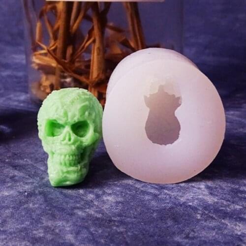 Halloween Funny Skull Silicone Mold 3D Stereo Mousse Cake Handmade Soap Skull Mold
