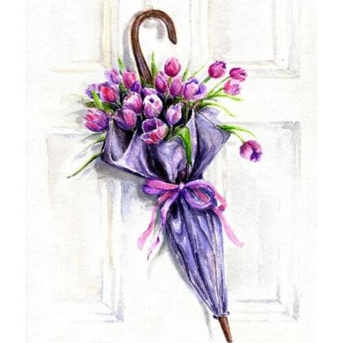 Kamy Yi 5D Diy Diamond Flower Umbrella Embroidery Cross Stitch Diamond Painting Family Home Decoration Gift YY