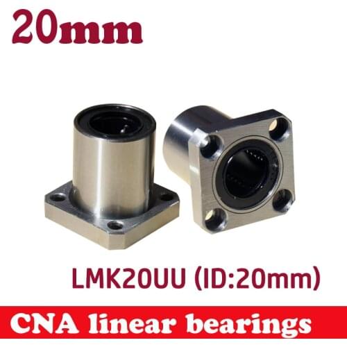 LMK20UU LMK20 20mm round flange linear ball bearing bushing for 20mm linear shaft guide rail rod round shaft cnc parts