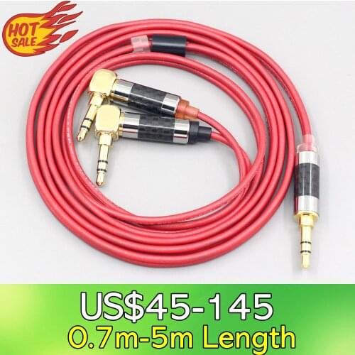 LN007654 Red 2.5mm 4.4mm XLR 99% Pure PCOCC Earphone Cable For Verum 1 One Headphone Headset L Shape Pin