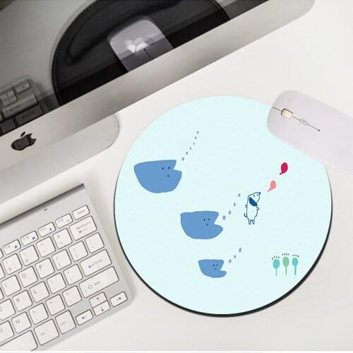 MRGLZY Drop Shipping Blue Cute Small Mouse Pad Genshin Impact Gamer Kawaii MousePad DeskMat Nonslip Rubber PC Gaming Accessories