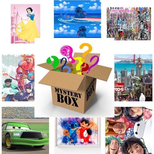 Disney Lucky Product Mystery Box 5D Diamond Painting Square/Round Cross Stitch 50000+ Random Varieties