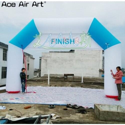 Fresh color 6x4m inflatable athletic sports running start finish line archway,ceremory tower event gate made by Ace Air Art