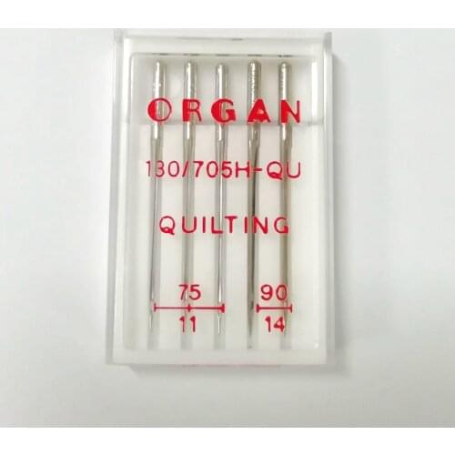 ORGAN DOMESTIC SEWING MACHINE NEEDLES 130/705H QUILTING MIX SIZE UNIVERSAL (1pack=5pcs) GOOD FOR QUILTING & PATCHWORK