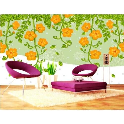 Custom 3D flowers wallpaper, European style small floral murals for the living room TV background wall waterproof wallpaper