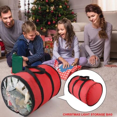 Portable Xmas Tree Storage Bag Waterproof Holiday Tree Storage Case Protective Double Zips Xmas Tree Bag with Durable Handles