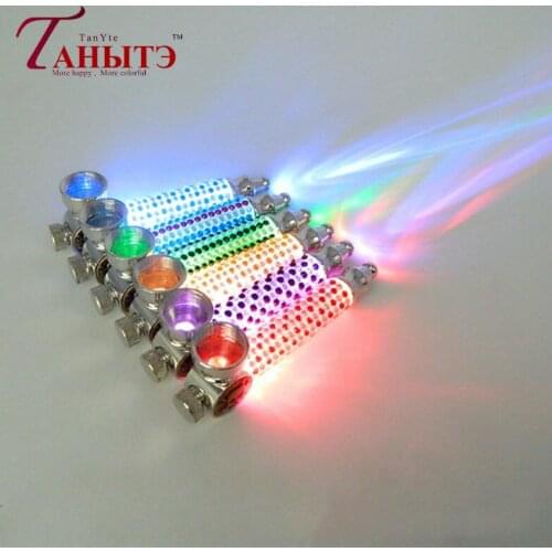 Portable Smoking Pipes Metal Smoke Tobacco Pipe with Rhinestone Led Glow Fancy Tobacco Herbal Smoking Pipes Weed Accessories