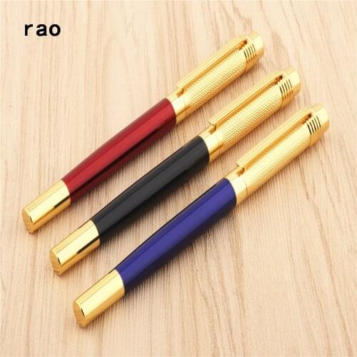 Luxury high quality 855 Golden Business office Medium Nib Rollerball Pen New School student office stationery Gift pen