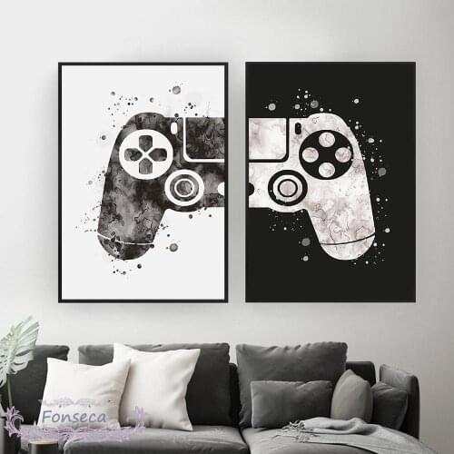 Self-adhesive Wall Stickers Game Painting Boys Game Illustration Poster Wall Art Picture for Gamer Kids Room Decoration