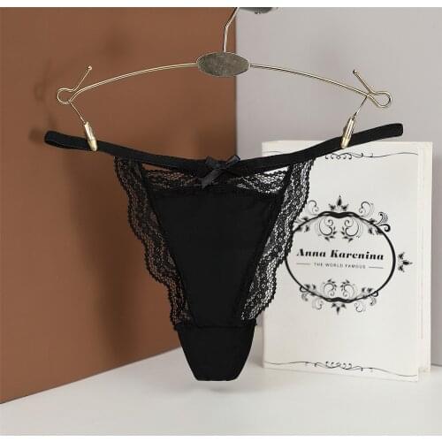 Womens Sexy-Lace Thongs Panties G-string Transparent Low Waist Underwear Briefs For Ladies T-back Intimates Thong Accessories