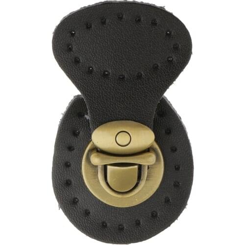 Genuine Leather Handbag Purse Lock Fasteners Bag Snap Buckles Clasp Closure