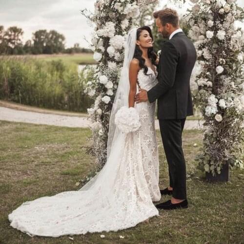 Wedding Dress Custom Made High Neck Illusion Dresses Long Sleeves Bridal Gowns