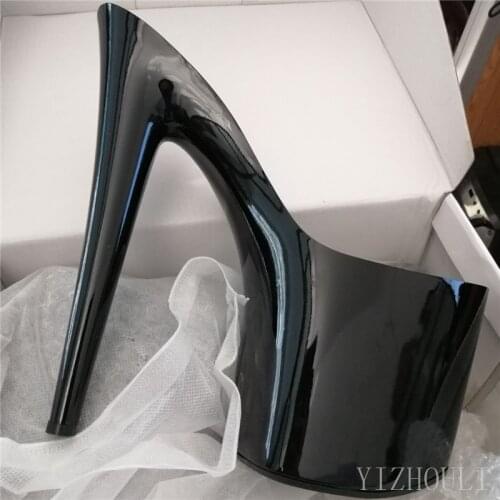 Sexy fashion shoes, thin heel 20cm tube dance shoes, transparent sole, paint sole, custom made