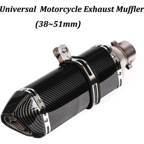 51mm Universal Motorcycle Exhaust Muffler Modified With Original Brand Logo Moto Tail Pipe For CBR125 CBR150 MSX125 M3 MSX125SF