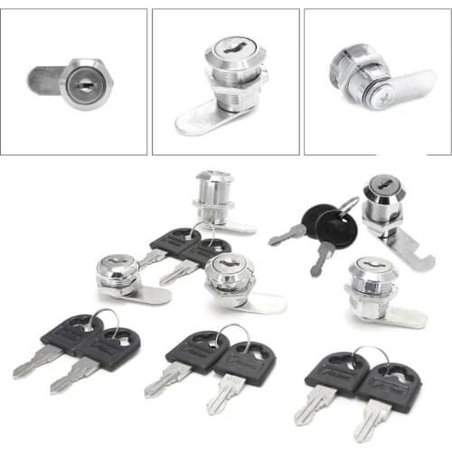 Drawer Locks with 2 Keys Lock Furniture Hardware Door Cabinet Lock for Office Desk Letter Box Cam Locks