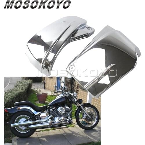 ABS Motorcycle Left + Right Battery Side Protector Cover For Yamaha V-Star 650 / Drag Star 650 / XVS650/A Custom Classic All